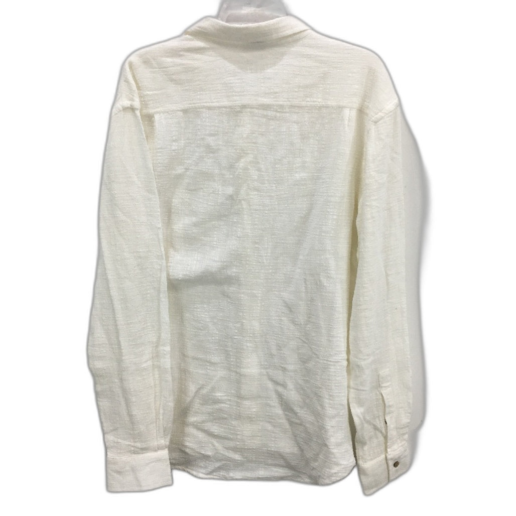 Insight Louie Long Sleeve Relaxed Fit Off White Shirt Mens Size Medium NEW