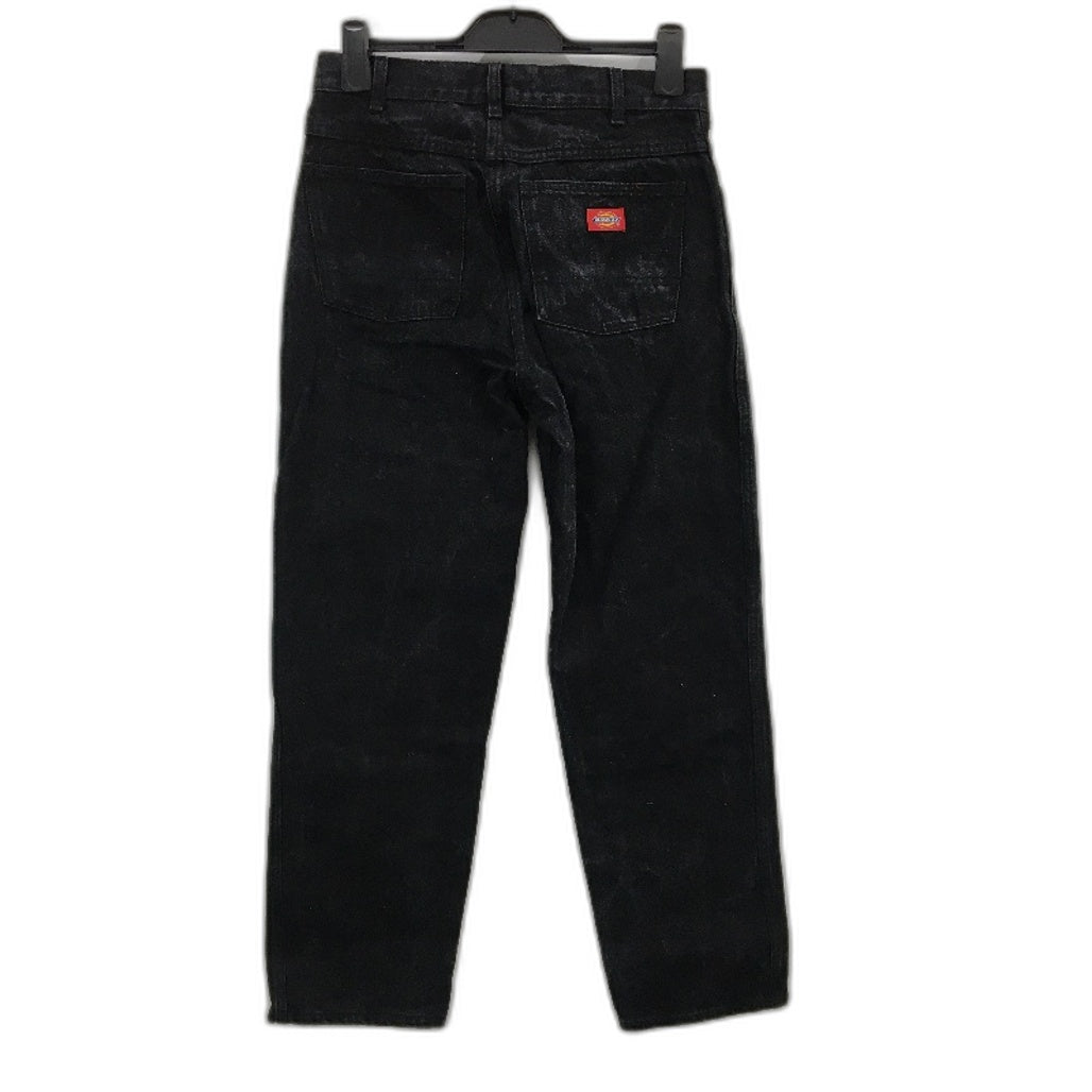 Dickies Relaxed Straight Fit Rinsed Black 5 Pocket Denim Jeans Mens Size 30 NEW