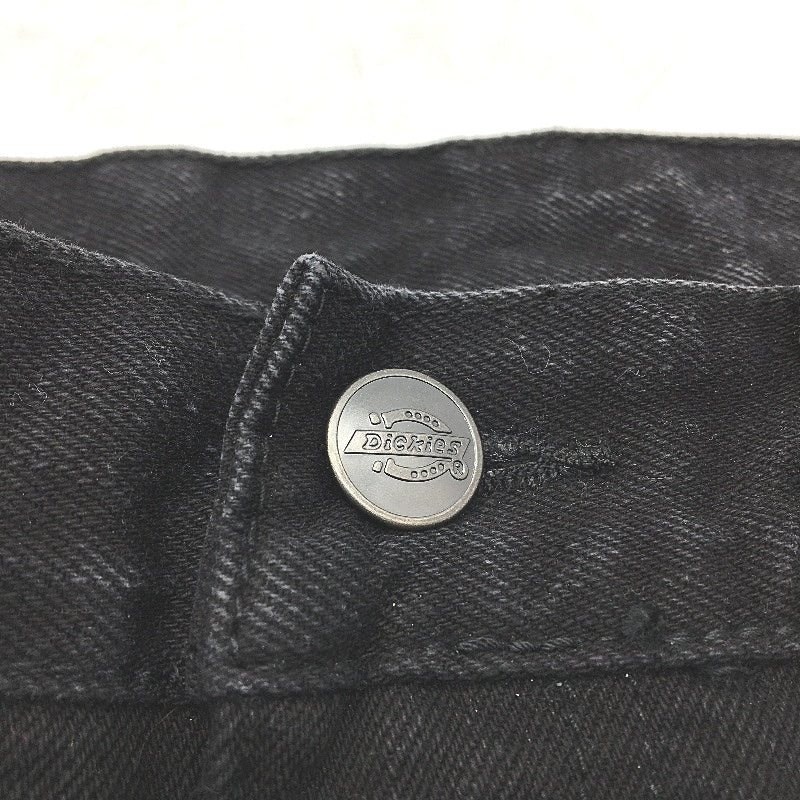 Dickies Relaxed Straight Fit Rinsed Black 5 Pocket Denim Jeans Mens Size 30 NEW
