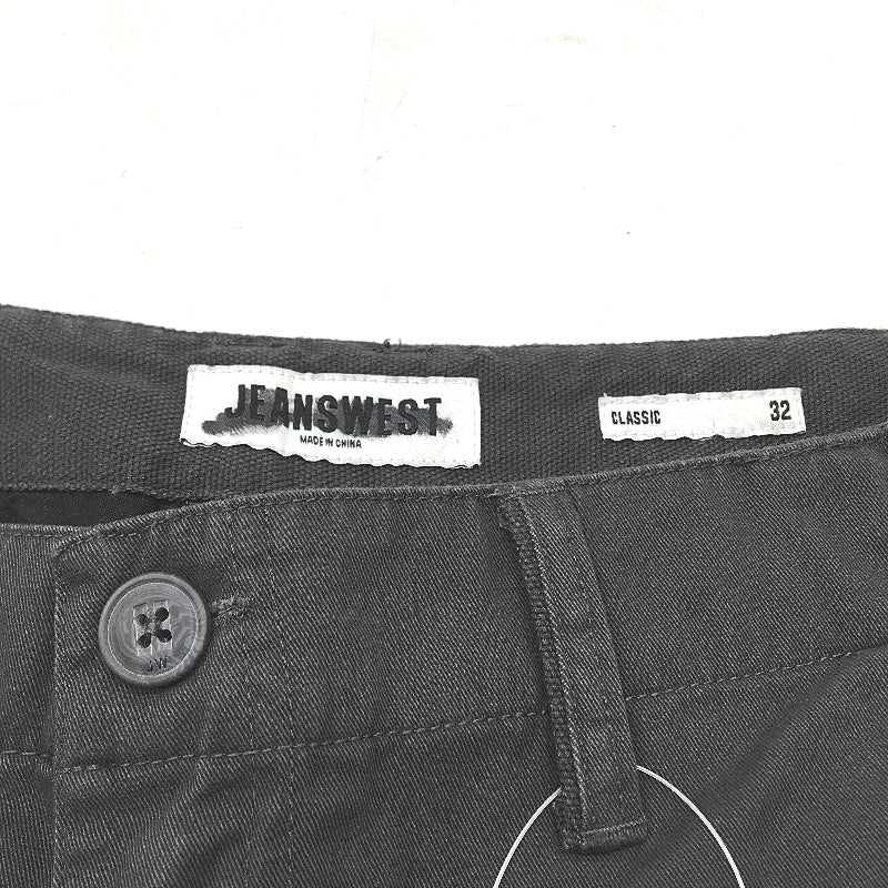 Jeanswest Charcoal Grey Cargo Style Side Pocket Regular Fit Pants Mens Sz 32 NEW
