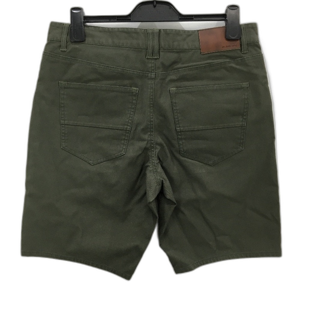 Jeanswest Dark Olive Green Regular Fit 5 Pocket Classic Shorts Mens Size 32 NEW