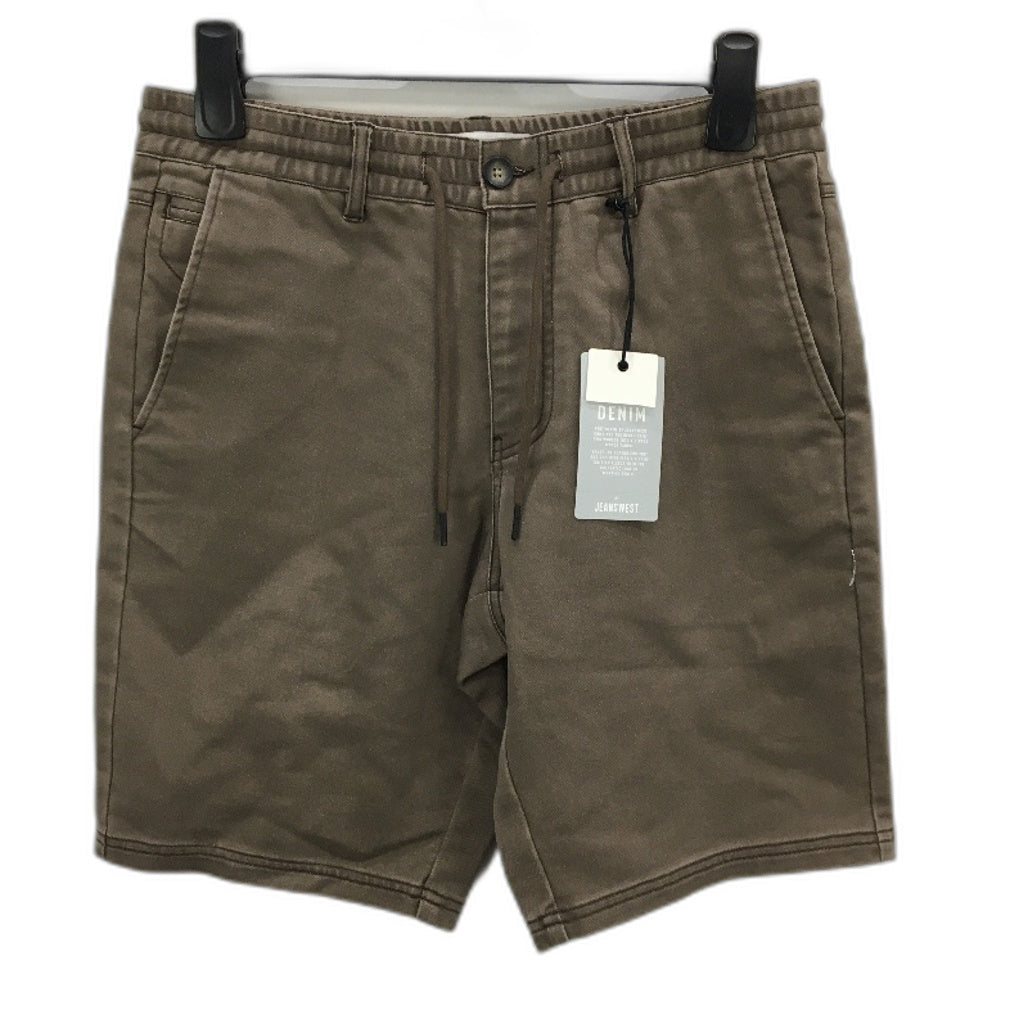 Jeanswest Coffee Brown Eastwood Knit Regular Fit Shorts Mens Size 32 NEW