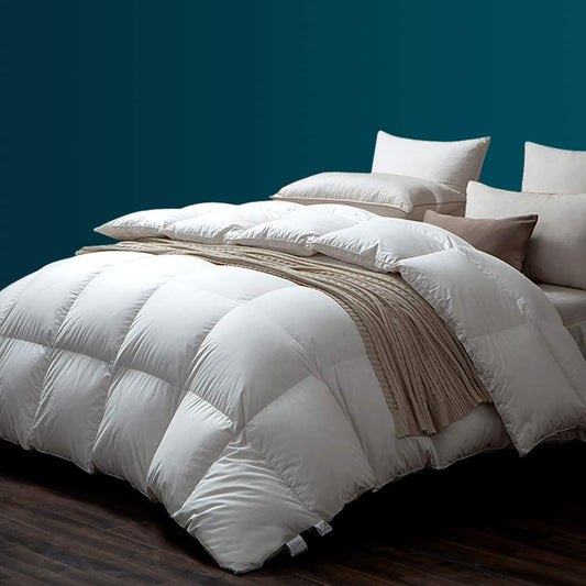 Dreamz Luxurious Comfort Goose Feather & Down Cotton Cover Duvet QUEEN Size NEW