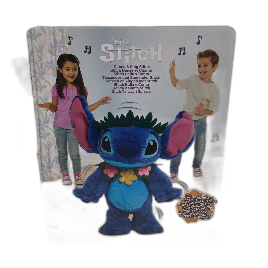 Disney Lilo & Stitch Dance & Sing Stitch Plush Blue Music 35cm Toy Ages 3+ NEW