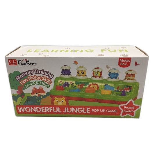 Five Star Memory Training Motor Skill Wonderful Jungle Pop Up Game Ages 12M+ NEW