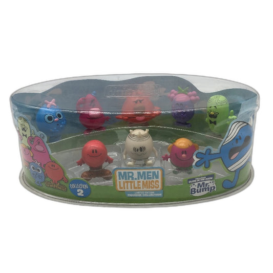 Mr. Men Little Miss 8 Pce Figurine Collection #2 Inc Glow In Dark Mr Bump NEW
