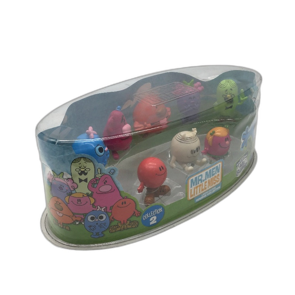 Mr. Men Little Miss 8 Pce Figurine Collection #2 Inc Glow In Dark Mr Bump NEW