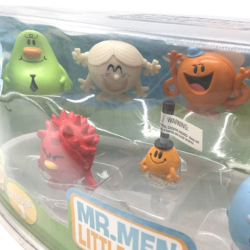 Mr. Men Little Miss 8Pce Figurine Collection #1 Glow In Dark Miss Sunshine NEW