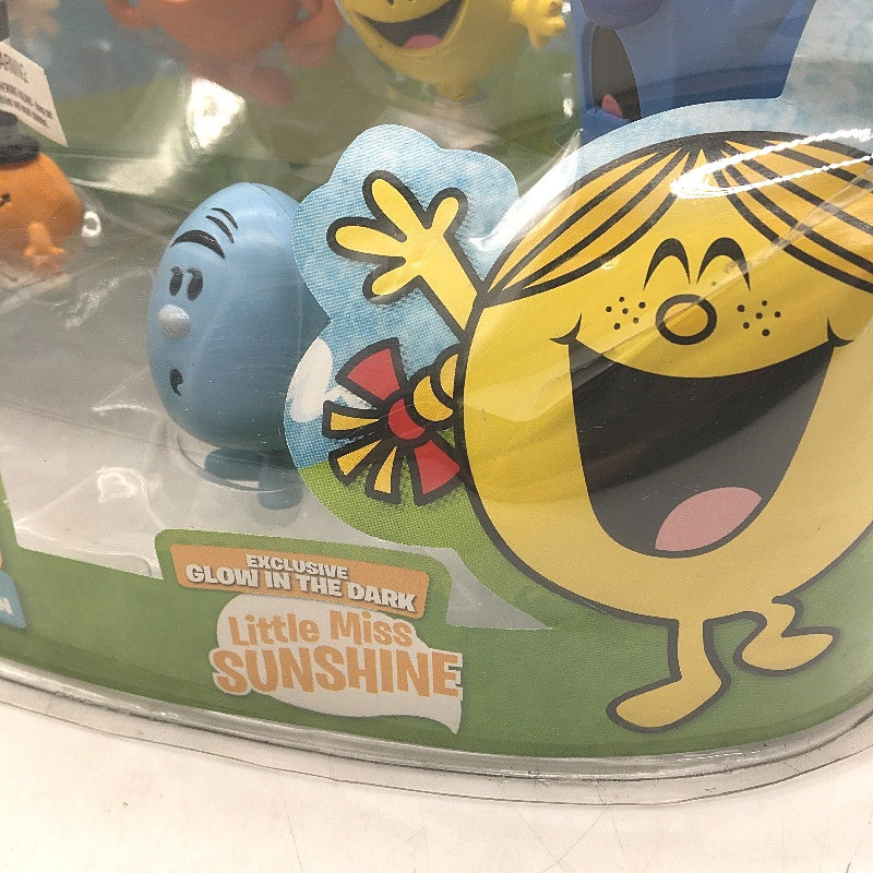 Mr. Men Little Miss 8Pce Figurine Collection #1 Glow In Dark Miss Sunshine NEW