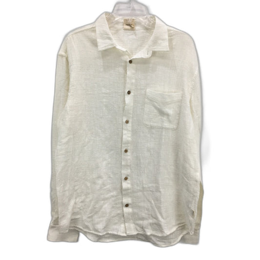 Insight Louie Long Sleeve Relaxed Fit Off White Shirt Mens Size Large NEW