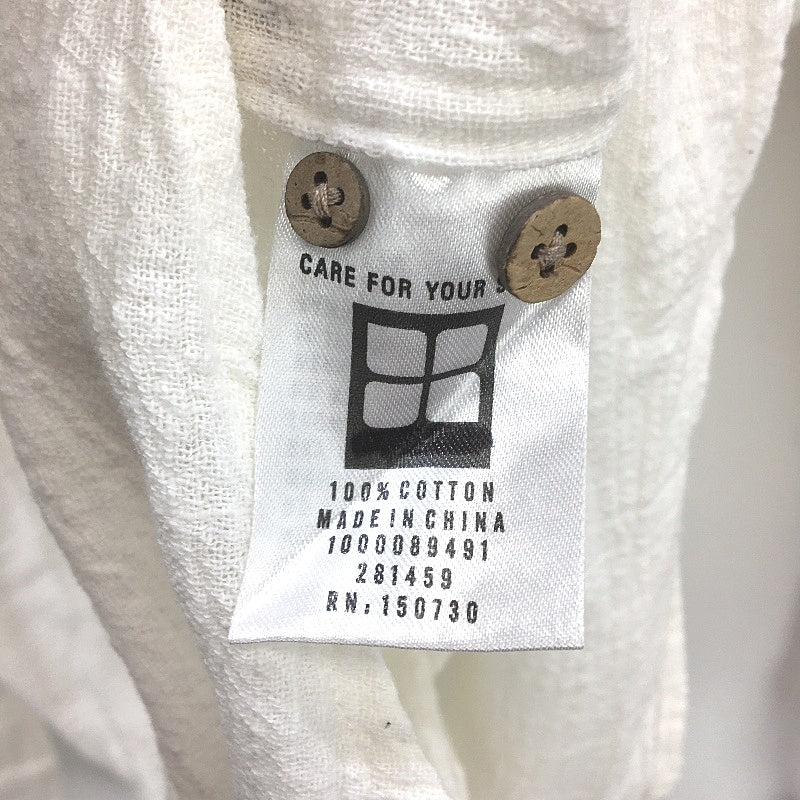 Insight Louie Long Sleeve Relaxed Fit Off White Shirt Mens Size Large NEW