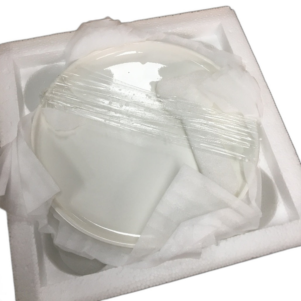 6 Piece 10 Inch Shallow Lipped Edge Round Plain White Ceramic Plate Set NEW