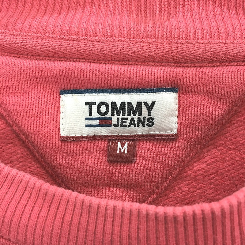 Tommy Jeans Logo Relaxed Fit Tulip Pink Cotton Sweatshirt Ladies Size Medium