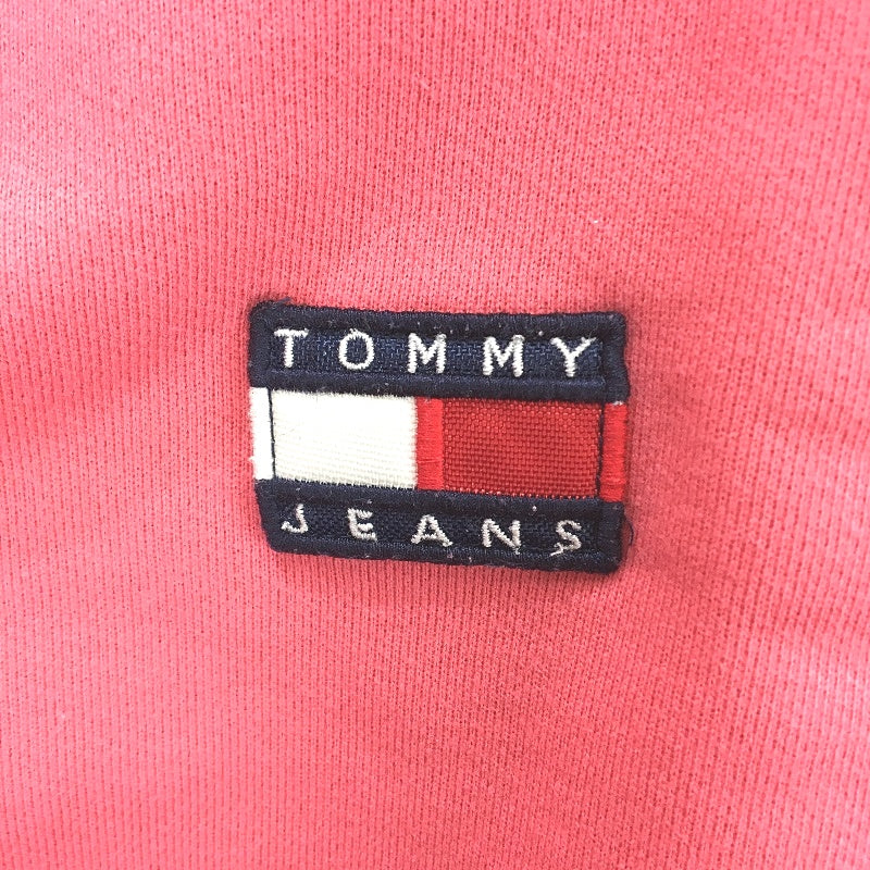 Tommy Jeans Logo Relaxed Fit Tulip Pink Cotton Sweatshirt Ladies Size Medium