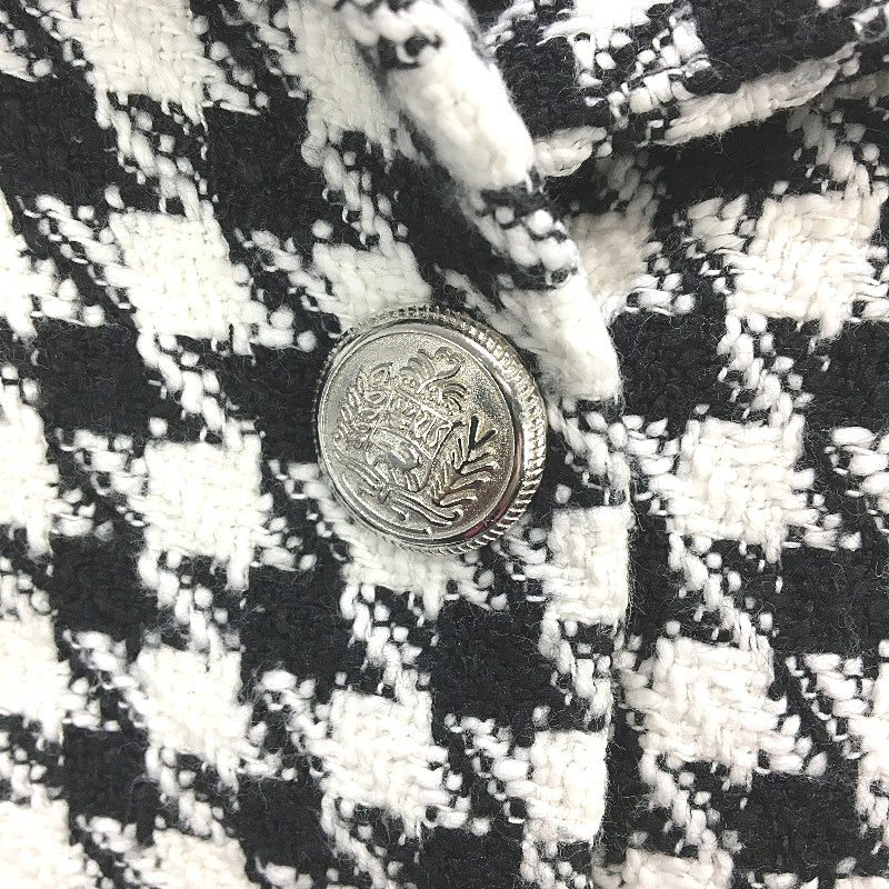 ZARA Houndstooth Black and White Cropped Blazer Jacket Ladies Size Medium