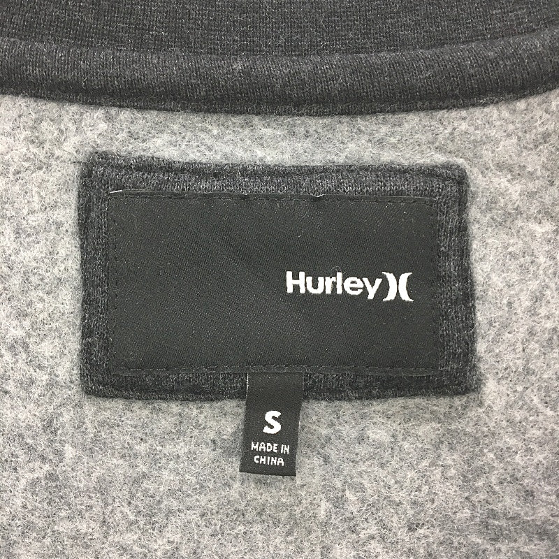 Hurley Graphic Print Charcoal Marle Pullover Fleece Sweatshirt Ladies Size Small