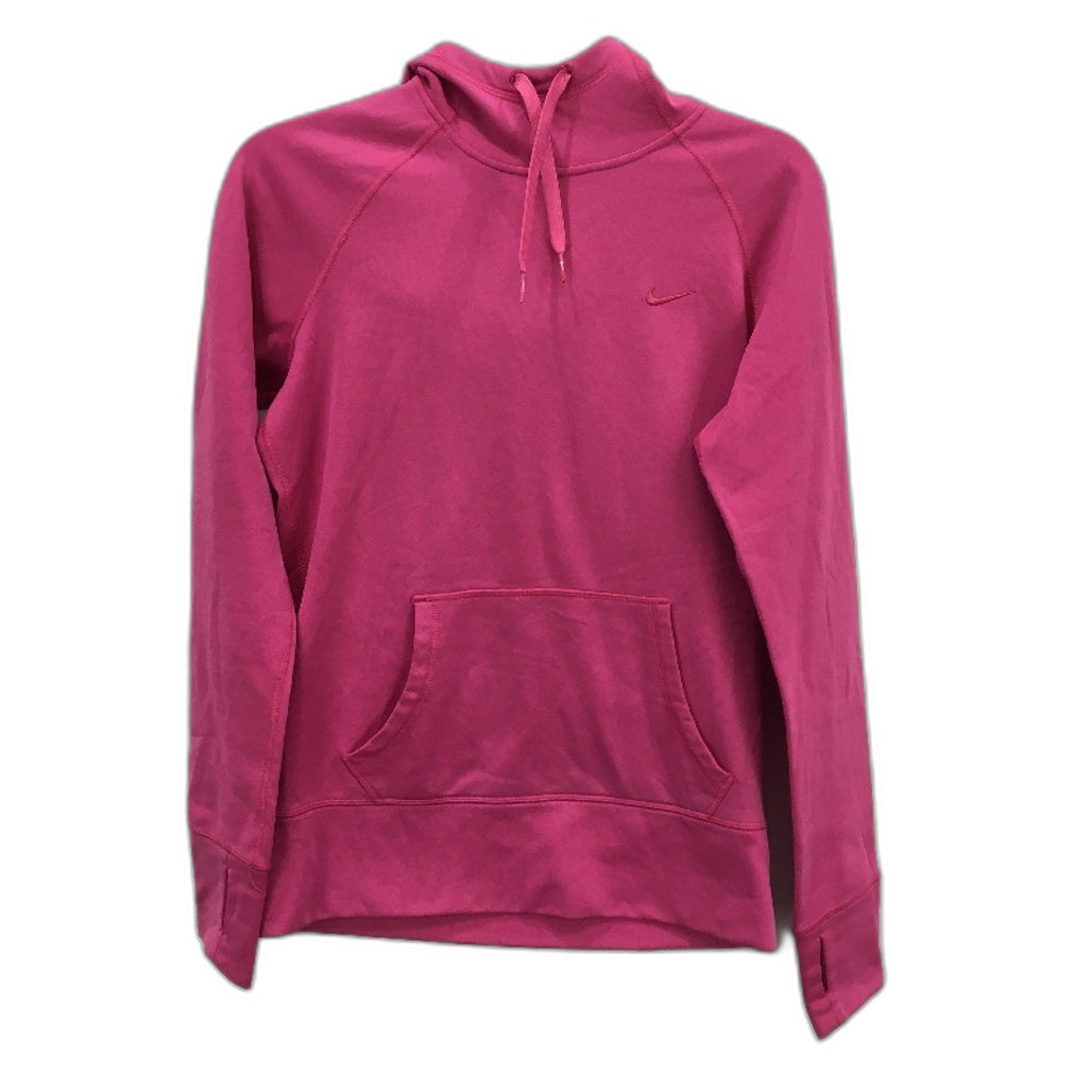 Nike Therma Fit Thumb Holster Fuschia Fleece Hoodie Ladies Size Small