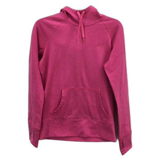 Nike Therma Fit Thumb Holster Fuschia Fleece Hoodie Ladies Size Small