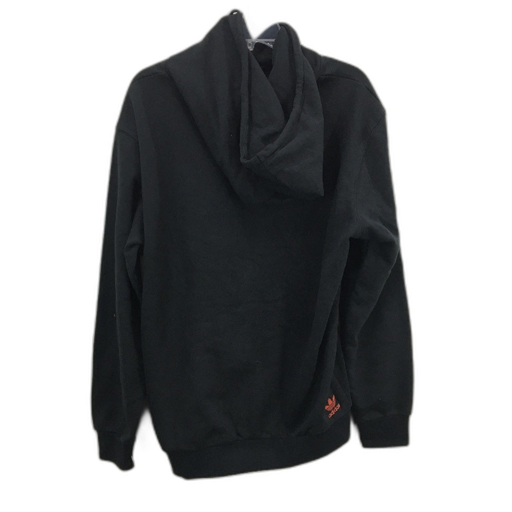 Adidas Trefoil Sketch Logo Black Fleece Pullover Hoodie Mens Size Large