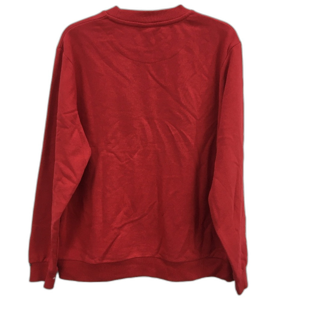 Fila Embroidered Logo Crew Neck Red Fleece Sweatshirt Ladies Size AU 16