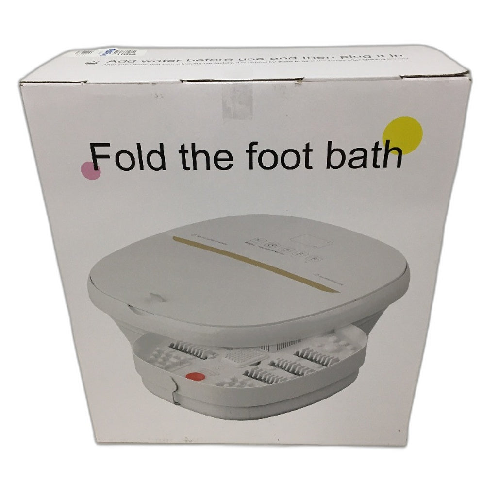 6 Roller Fast Heating Collapsible Foot Spa Bath Massager in White DEMO