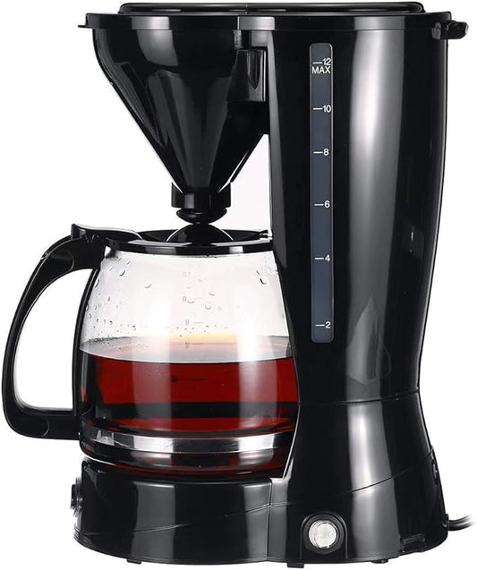 Sokany CM-123A 1.2L 12 Cup Anti Drip Coffee Maker Machine in Black DEMO