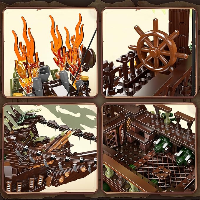 Mould King 13197 4364pcs The Flying Dutchman Ship Model DIY Building Kit NEW
