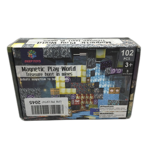 Deep Toys 102 Piece Magnetic Play World Building Blocks for Ages 3 and Up NEW