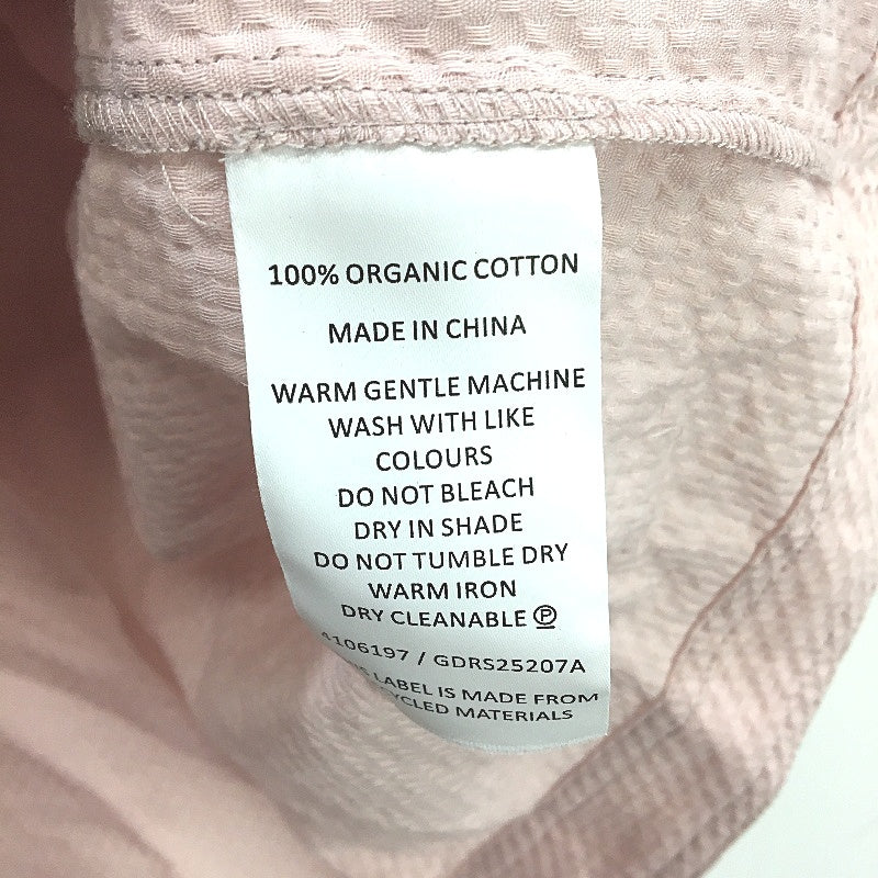 Grab Denim Honeycomb Pattern Baby Pink Shortsleeve Tunic Top Ladies Size 10 NEW