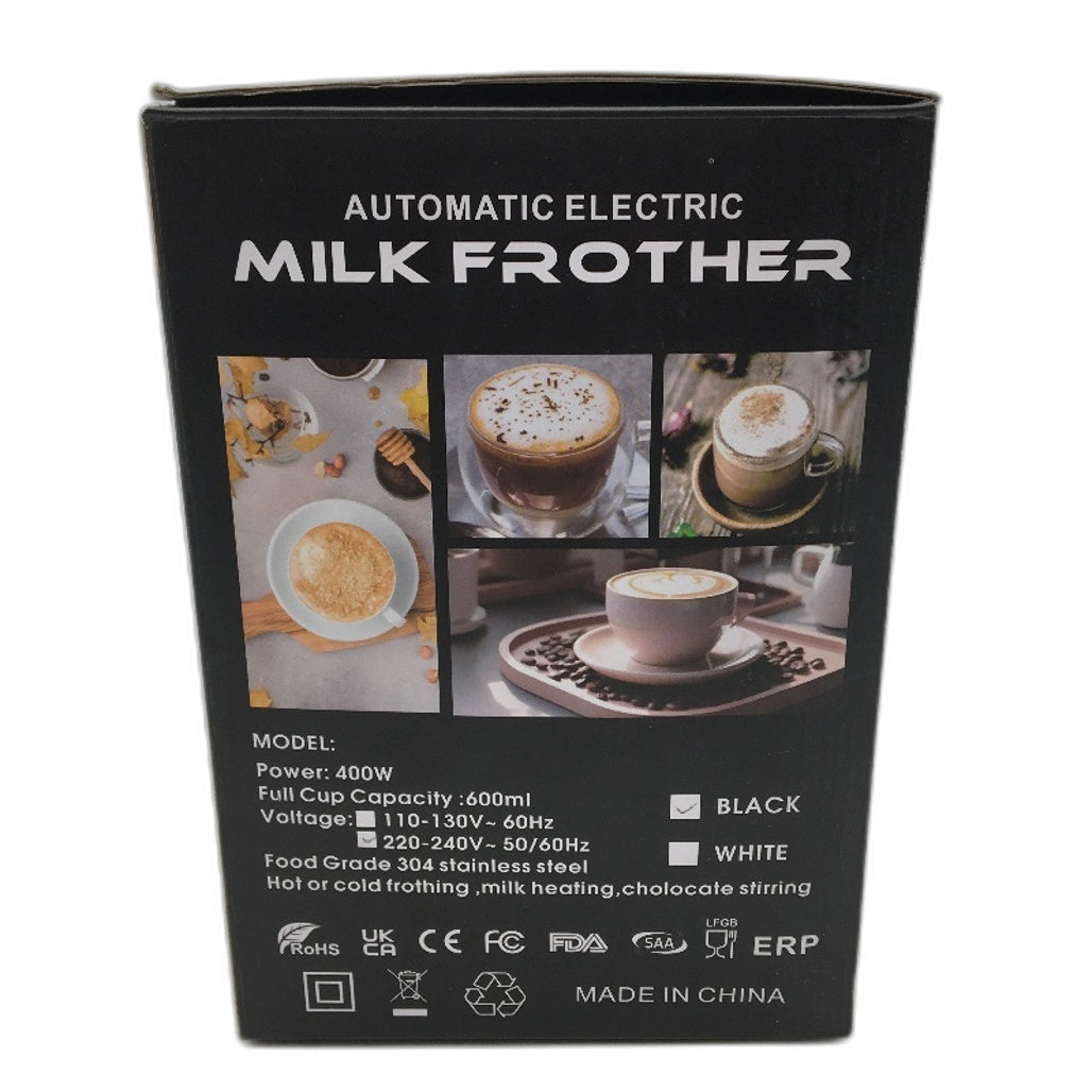 600mL Stainless Steel Automatic Electric Milk Warmer and Frother NEW
