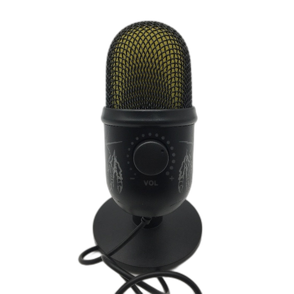 Plug and Play Noise Reduction Black USB Gaming Condenser Microphone NEW