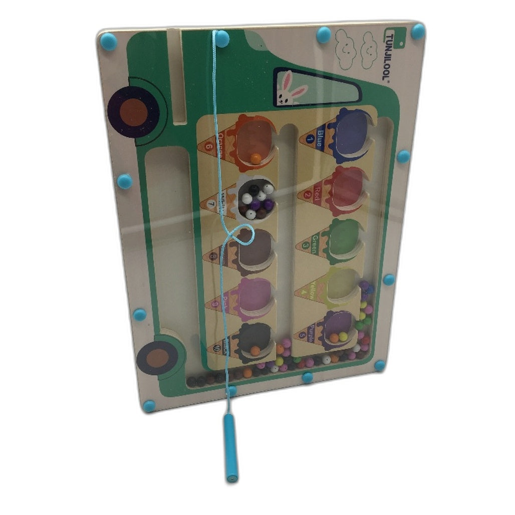 TUNJILOOL 2in1 Educational & Learning Magnetic Color & Number Maze Board DEMO