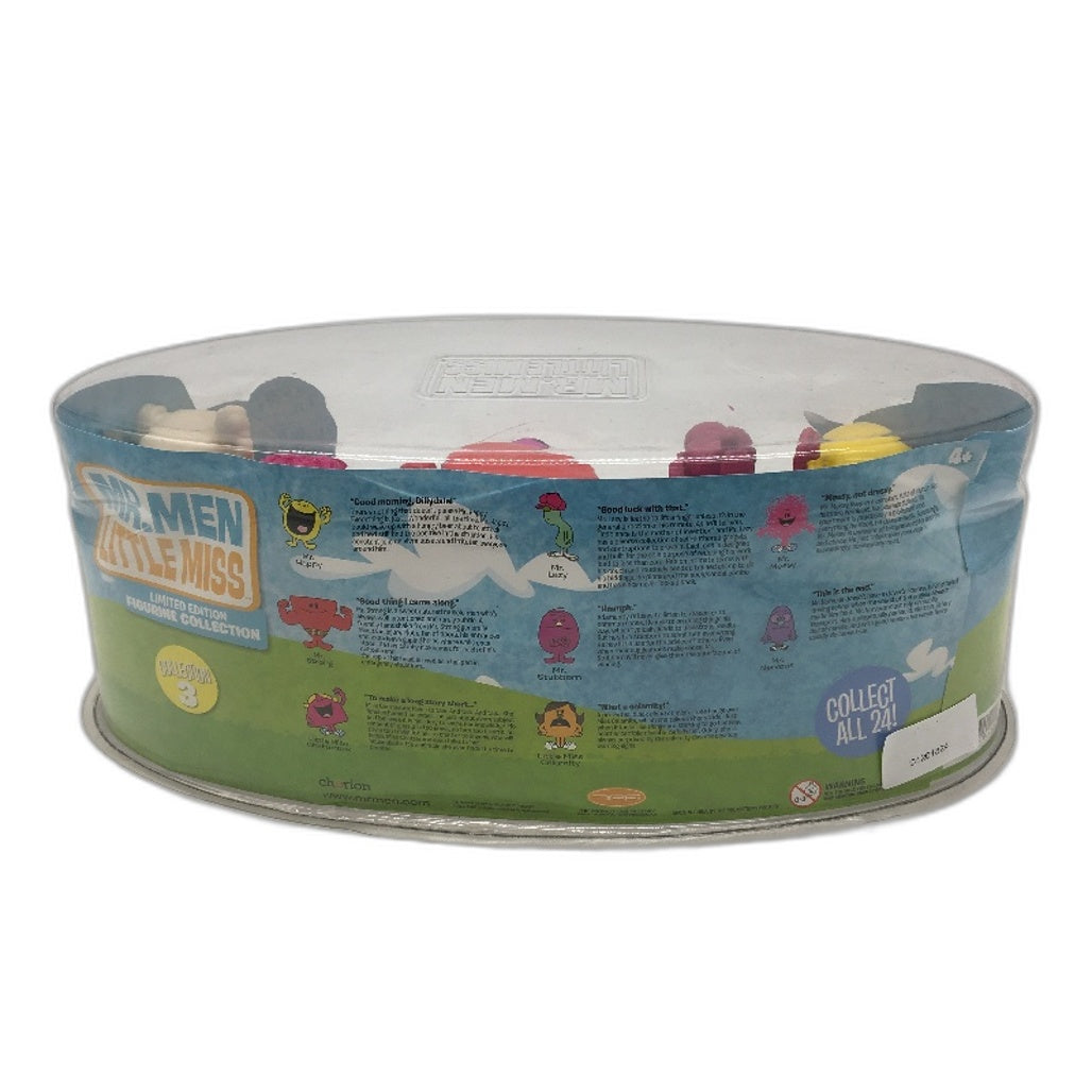 Mr. Men Little Miss 8Pce Figurine Collection #3 Glow In The Dark Mr Happy NEW