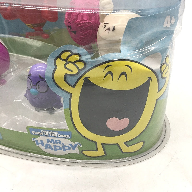 Mr. Men Little Miss 8Pce Figurine Collection #3 Glow In The Dark Mr Happy NEW