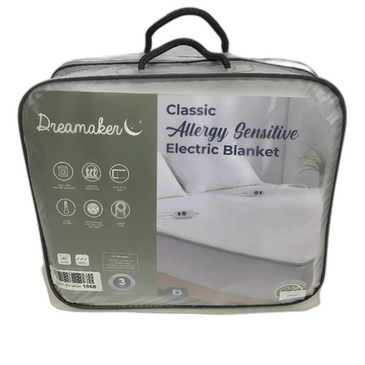 Dreamaker Allergy Sensitive Hypoallergenic Fitted Electric Blankek DOUBLE NEW