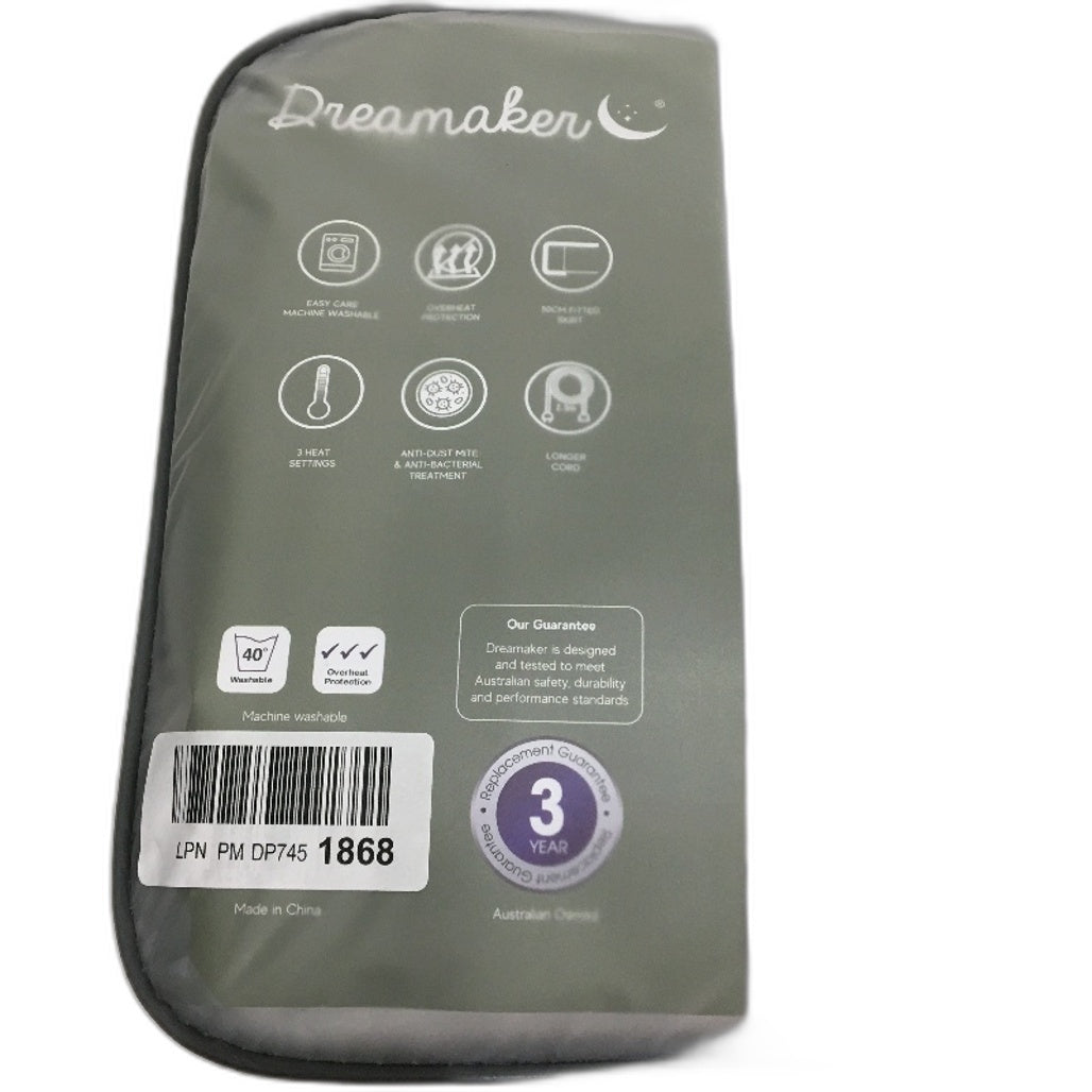 Dreamaker Allergy Sensitive Hypoallergenic Fitted Electric Blankek DOUBLE NEW