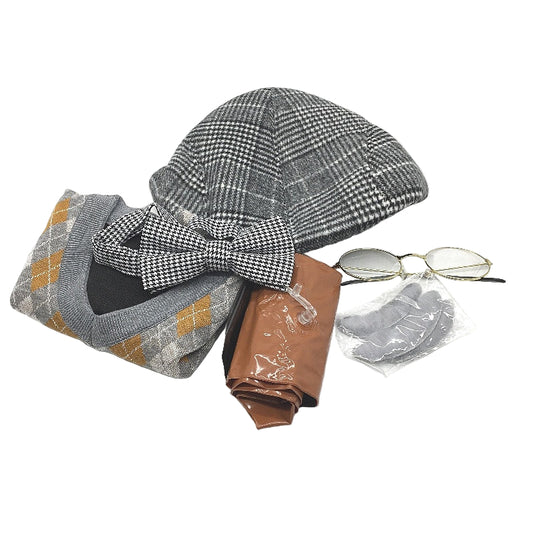 Ebytop 100 Days Of School Old Man Costume Inc Vest Boys Unisex 5-7Yrs NEW