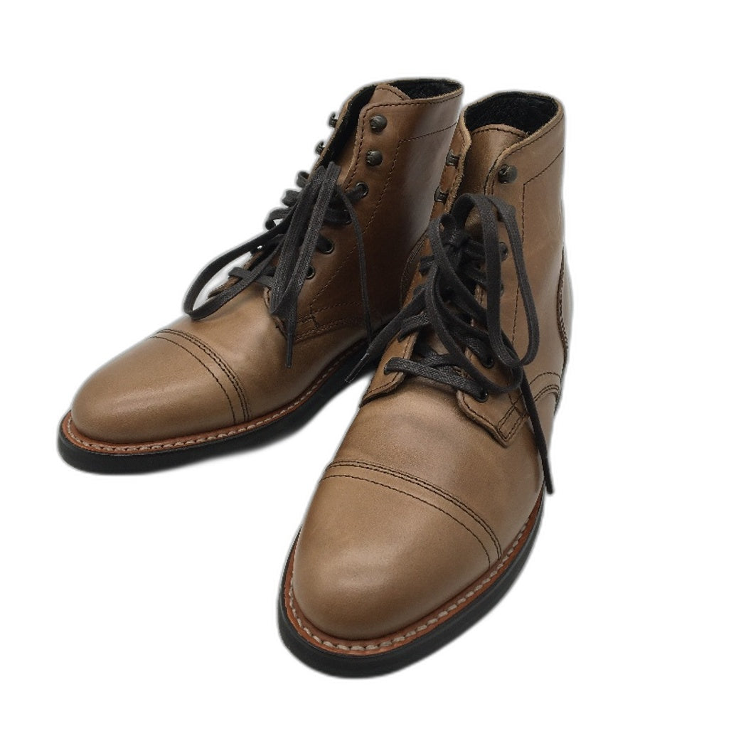 Thursday Boot Company Tan Brown Leather Captain Lace Up Boots Mens Sze US 8 DEMO