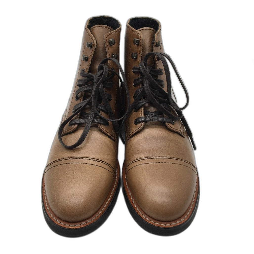 Thursday Boot Company Tan Brown Leather Captain Lace Up Boots Mens Sze US 8 DEMO
