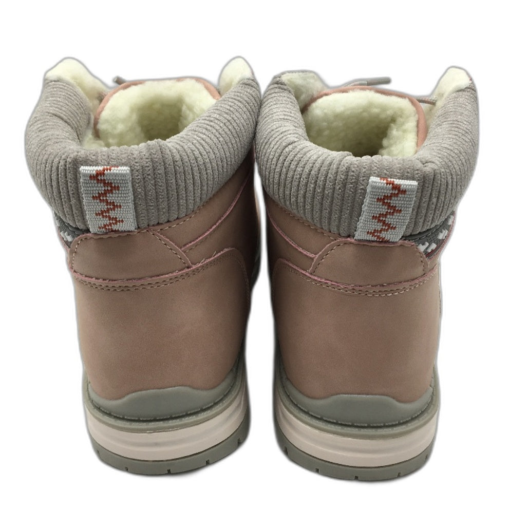 Qichen Rose Pink Faux Fur Lined Lace Up Outdoor Boots Ladies Size EU 40 NEW
