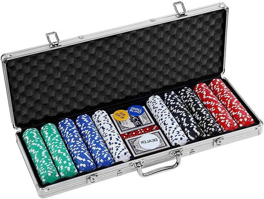 All in One 500 Piece Ultimate Poker Game Chip Set in Carrying Case DEMO