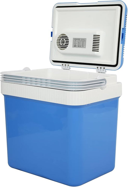 24L 12V Portable Mini Thermoelectric Travel Car Camping Cooler in Blue NEW