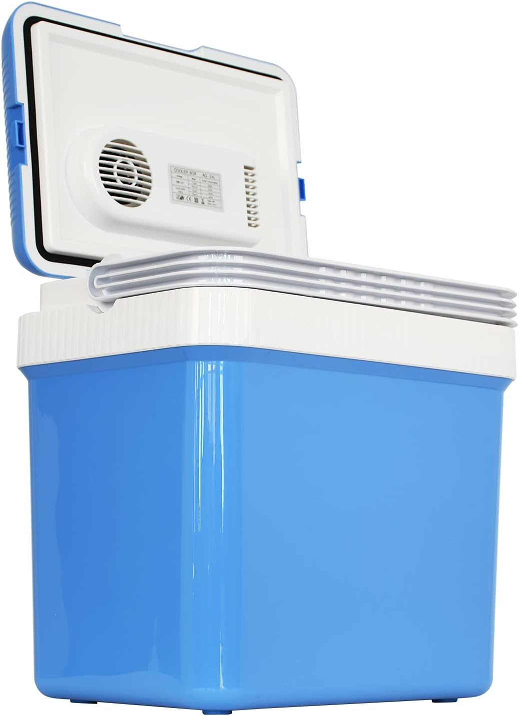 24L 12V Portable Mini Thermoelectric Travel Car Camping Cooler in Blue NEW