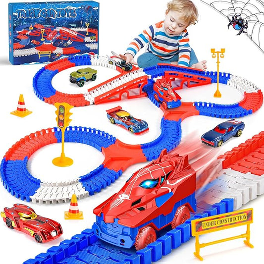Spider Superhero Theme Car Flexible Track Toys for Ages 3 Plus NEW