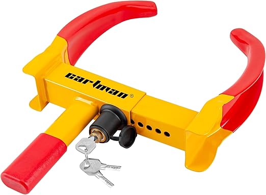 CARTMAN Heavy Duty Universal Trailer Anti Theft Security Wheel Clamp Lock NEW