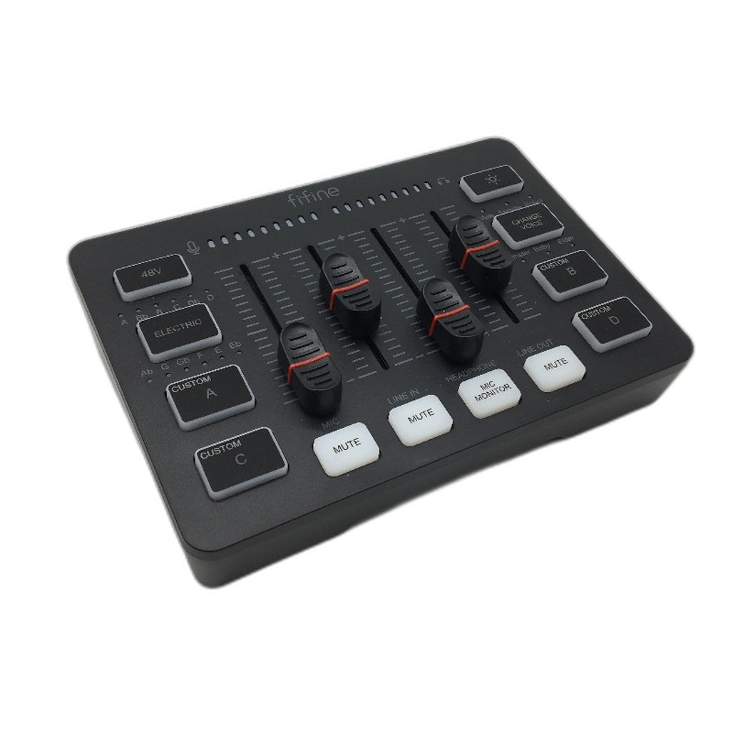 Fifine SC3 Channel Control Gaming Audio Mixer with XLR Microphone Interface DEMO