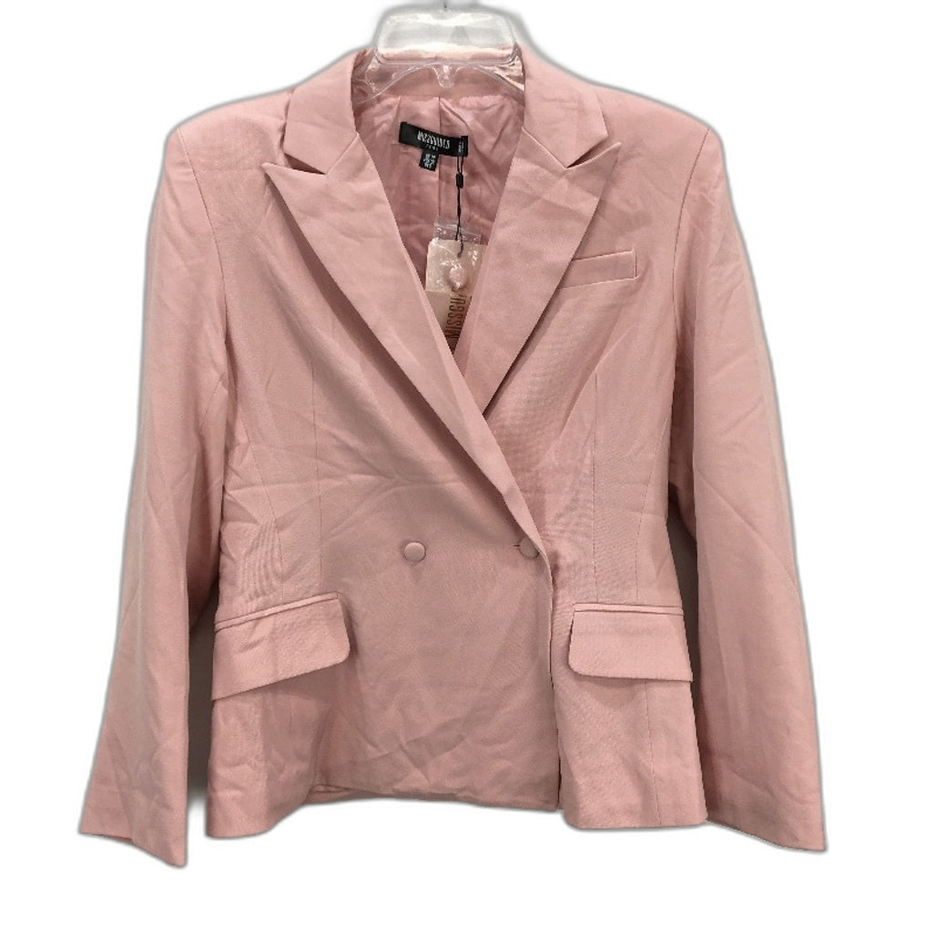 Missguided Double Breasted Pink Fully Lined Blazer Jacket Ladies Size 10P NEW