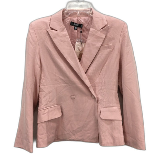 Missguided Double Breasted Pink Fully Lined Blazer Jacket Ladies Size 10P NEW