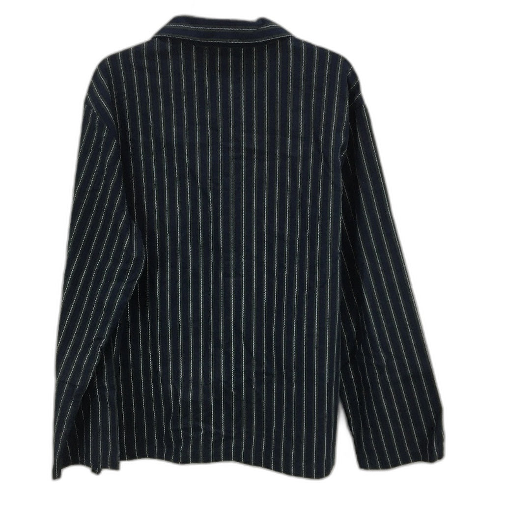Reserve Navy Green Stripe Flannelette Pyjama Top Men Size Medium NEW
