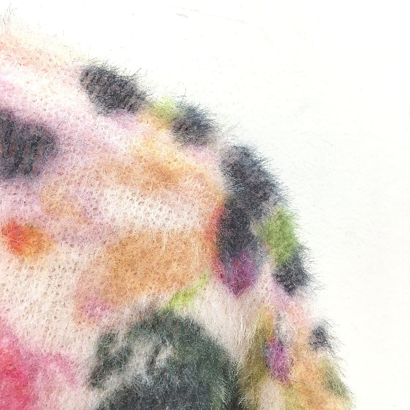 Stine Goya Adonis Abstract Floral Fluffy Knit Sweater Ladies Size Medium NEW